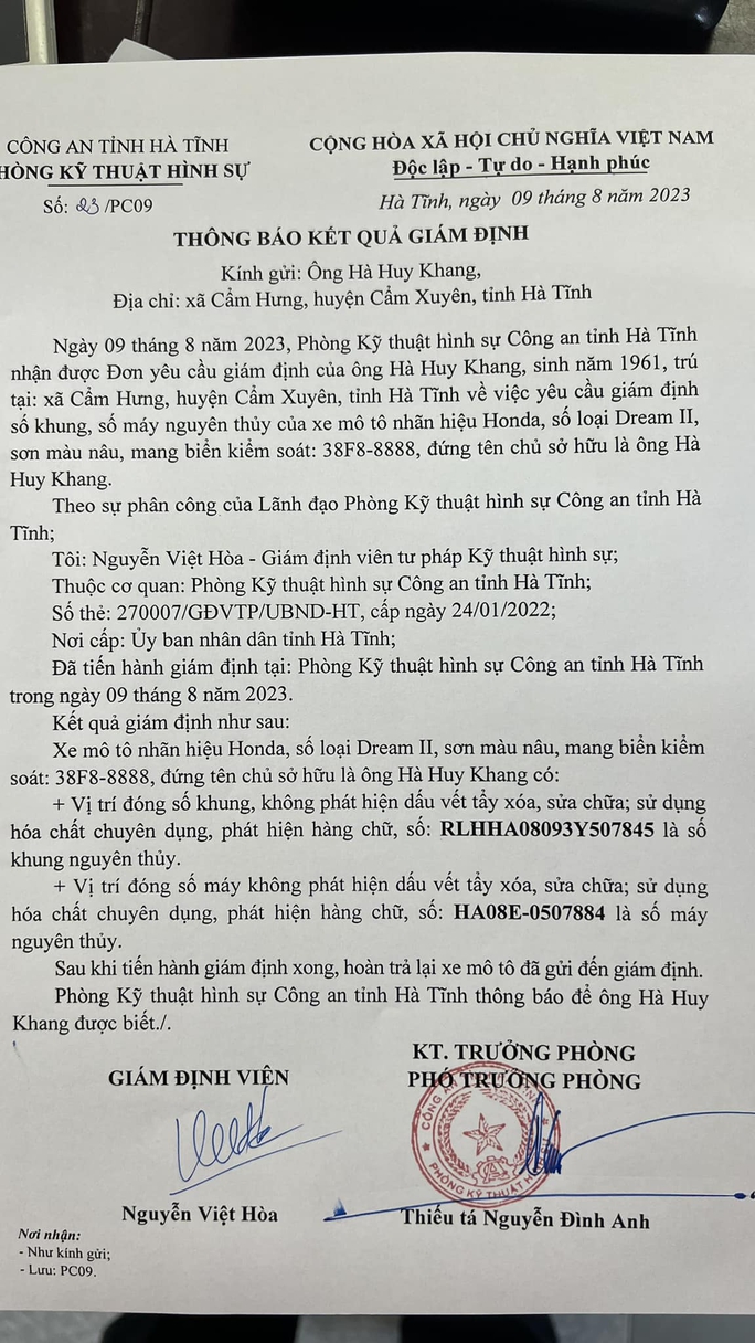 Tình tiết mới vụ 2 người cùng khẳng định là chủ nhân biển số xe tứ quí 8888