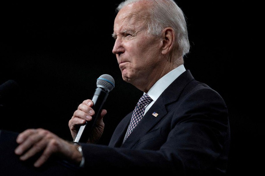 Tổng thống Mỹ Joe Biden phát biểu tại thành phố Poughkeepsie, bang New York (Mỹ) ngày 6-10.